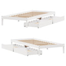 sengeramme uden madras 90x200 cm massivt fyrretræ hvid
