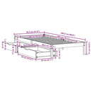 sengeramme uden madras 90x200 cm massivt fyrretræ hvid