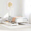 sengeramme uden madras 90x200 cm massivt fyrretræ hvid