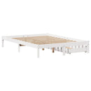 sengeramme uden madras 120x200 cm massivt fyrretræ hvid