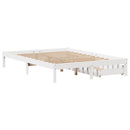 sengeramme uden madras 140x200 cm massivt fyrretræ hvid