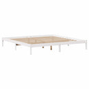 sengeramme uden madras 180x200 cm massivt fyrretræ hvid