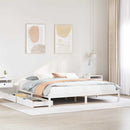 sengeramme uden madras 200x200 cm massivt fyrretræ hvid