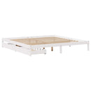 sengeramme uden madras 200x200 cm massivt fyrretræ hvid