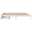 sengeramme uden madras 200x200 cm massivt fyrretræ hvid