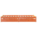 sengeramme uden madras 90x190 cm massivt fyrretræ gyldenbrun