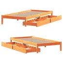 sengeramme uden madras 90x190 cm massivt fyrretræ gyldenbrun
