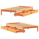 sengeramme uden madras 90x200 cm massivt fyrretræ gyldenbrun