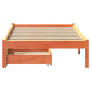 sengeramme uden madras 100x200 cm massivt fyrretræ gyldenbrun
