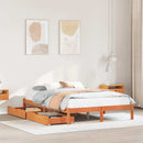sengeramme uden madras 120x200 cm massivt fyrretræ gyldenbrun
