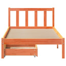 sengeramme uden madras 100x200 cm massivt fyrretræ gyldenbrun