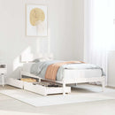 sengeramme uden madras 75x190 cm massivt fyrretræ hvid