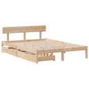 sengeramme uden madras 120x190 cm massivt fyrretræ