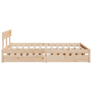 sengeramme uden madras 140x190 cm massivt fyrretræ