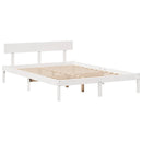sengeramme uden madras 140x190 cm massivt fyrretræ hvid