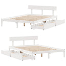 sengeramme uden madras 140x190 cm massivt fyrretræ hvid