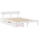 sengeramme uden madras 120x200 cm massivt fyrretræ hvid
