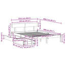 sengeramme uden madras 120x200 cm massivt fyrretræ hvid