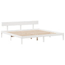 sengeramme uden madras 180x200 cm massivt fyrretræ hvid