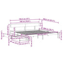 sengeramme uden madras 180x200 cm massivt fyrretræ hvid
