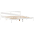 sengeramme uden madras 200x200 cm massivt fyrretræ hvid