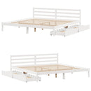 sengeramme uden madras 200x200 cm massivt fyrretræ hvid