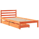 sengeramme uden madras 90x190 cm massivt fyrretræ gyldenbrun