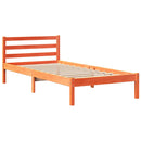 sengeramme uden madras 90x190 cm massivt fyrretræ gyldenbrun