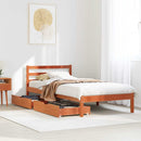sengeramme uden madras 90x190 cm massivt fyrretræ gyldenbrun
