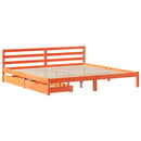 sengeramme uden madras 200x200 cm massivt fyrretræ gyldenbrun
