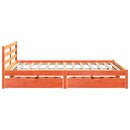 sengeramme uden madras 200x200 cm massivt fyrretræ gyldenbrun