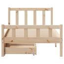 sengeramme uden madras 90x190 cm massivt fyrretræ