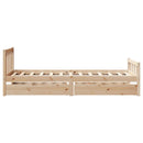 sengeramme uden madras 90x190 cm massivt fyrretræ