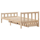 sengeramme uden madras 90x190 cm massivt fyrretræ