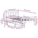 sengeramme uden madras 90x190 cm massivt fyrretræ