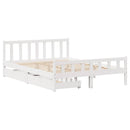 sengeramme uden madras 150x200 cm massivt fyrretræ hvid