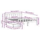 sengeramme uden madras 160x200 cm massivt fyrretræ hvid