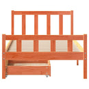 sengeramme uden madras 75x190 cm massivt fyrretræ gyldenbrun