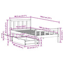 sengeramme uden madras 75x190 cm massivt fyrretræ gyldenbrun