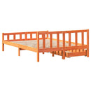 sengeramme uden madras 150x200 cm massivt fyrretræ gyldenbrun