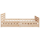 sengeramme uden madras 135x190 cm massivt fyrretræ hvid