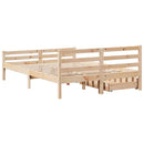sengeramme uden madras 135x190 cm massivt fyrretræ hvid