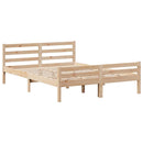 sengeramme uden madras 135x190 cm massivt fyrretræ hvid