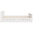 sengeramme uden madras 135x190 cm massivt fyrretræ hvid