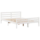 sengeramme uden madras 135x190 cm massivt fyrretræ hvid
