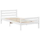 sengeramme uden madras 100x200 cm massivt fyrretræ hvid