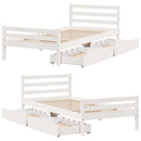 sengeramme uden madras 100x200 cm massivt fyrretræ hvid