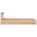 sengeramme uden madras 75x190 cm massivt fyrretræ
