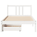 sengeramme uden madras 90x200 cm massivt fyrretræ hvid