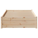 sengeramme uden madras 75x190 cm massivt fyrretræ
